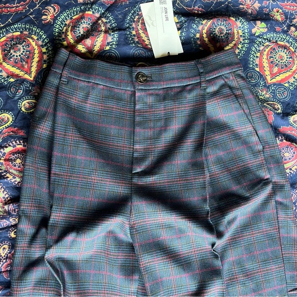 NWT Zara full length blue plaid dress pants - Picture 6 of 8
